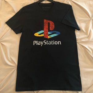 Black Graphic Tee / PlayStation Video Game Logo
